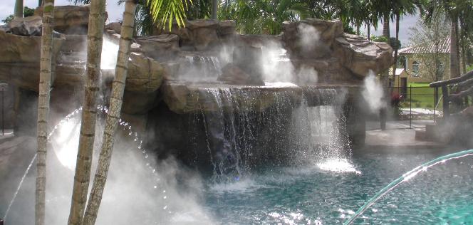 Photo of a Fog Effect and Mist Cooling System by Outdoor Cooling System